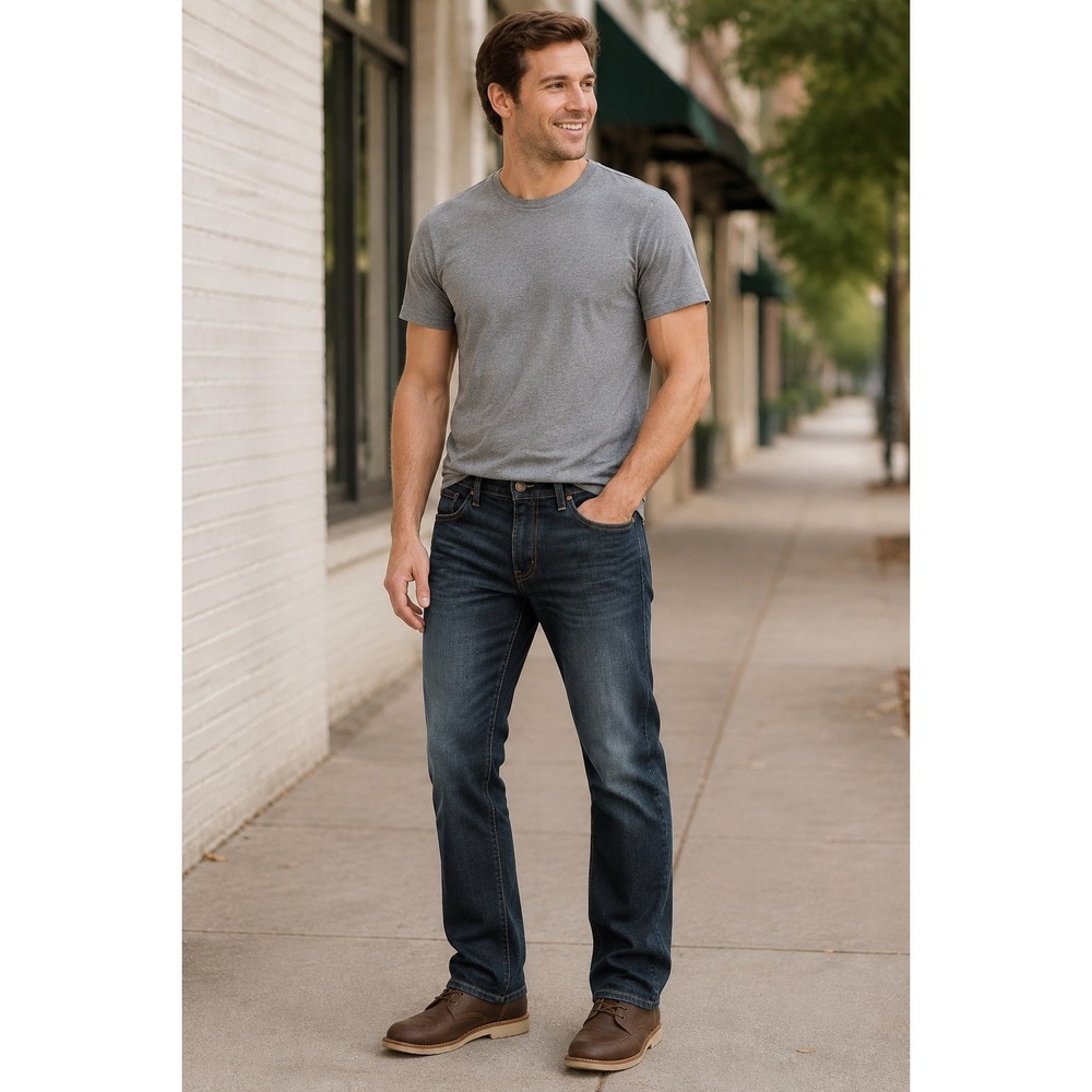American Eagle Original Straight Jeans Mens 32x34 Dark Wash Denim Cotton Classic